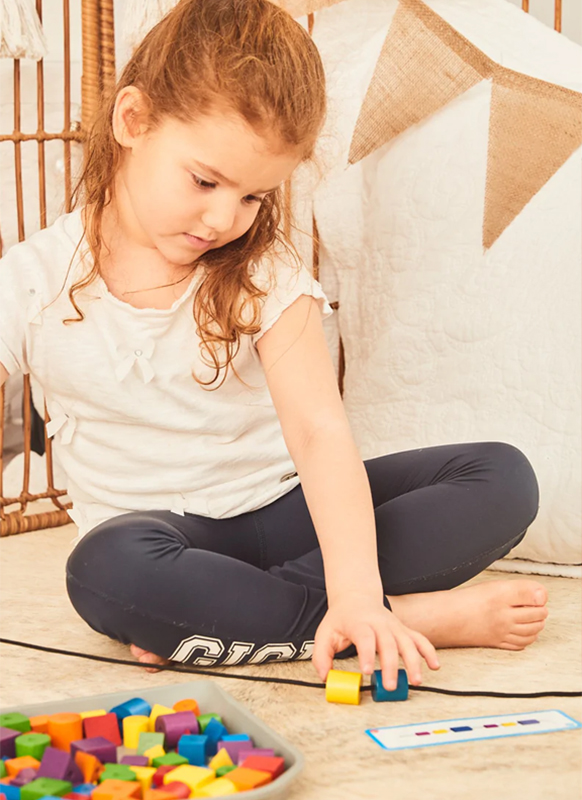 Kleur en vormsorteren - rijgen - EDX - Funplay - vormkralen rijgen - per spel