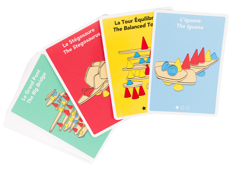 Bouwset - Piks - kleurrijke kegels - opdrachtkaarten voor LV8364 - set van 24 assorti