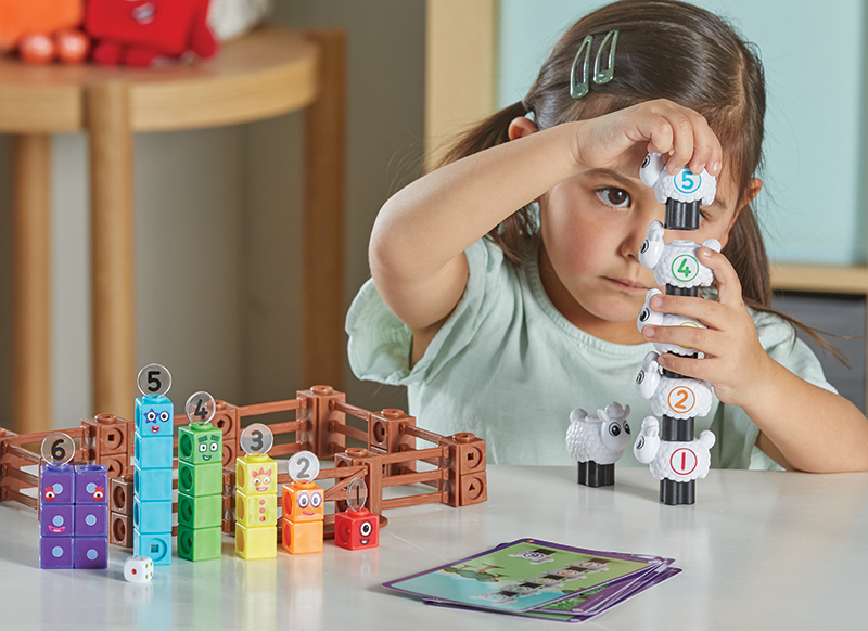 Rekenspel - Learning Resources MathLink Cubes Numberblocks Sheep Farm Activity Set - schapenboerderij - per spel