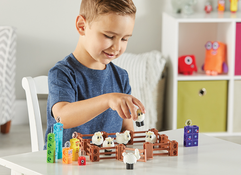 Rekenspel - Learning Resources MathLink Cubes Numberblocks Sheep Farm Activity Set - schapenboerderij - per spel