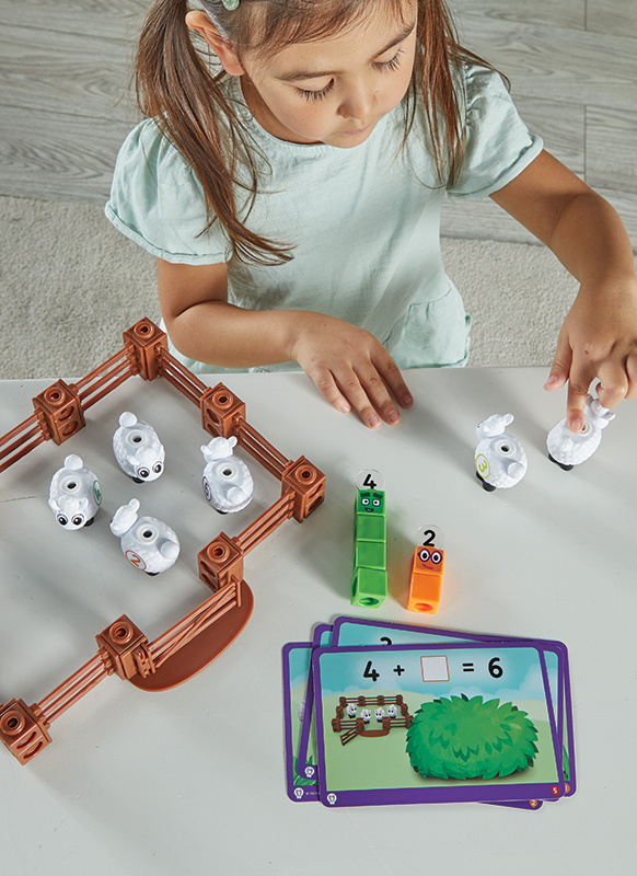 Rekenspel - Learning Resources MathLink Cubes Numberblocks Sheep Farm Activity Set - schapenboerderij - per spel