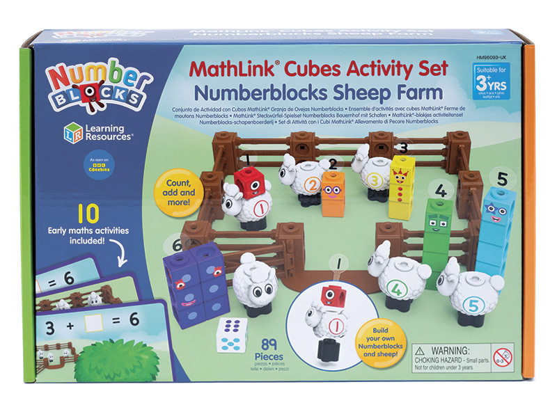 Rekenspel - Learning Resources MathLink Cubes Numberblocks Sheep Farm Activity Set - schapenboerderij - per spel