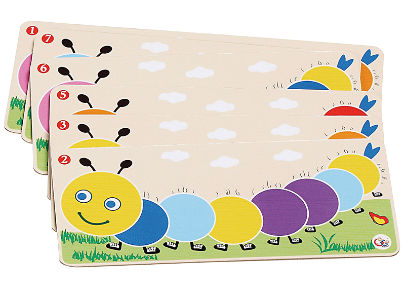 Kleur en vorm - nabouwen - Gogo Toys - rups - hout - per spel