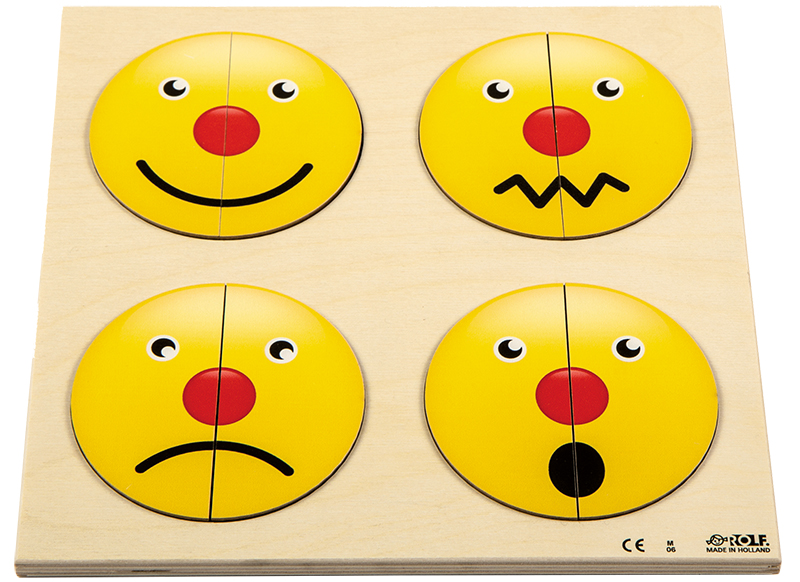 Puzzel - Rolf - smileys - deeltjespuzzel - hout - per stuk