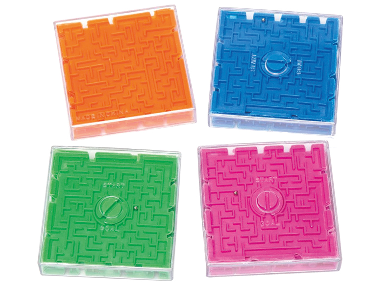 Cadeautje - doolhof - set van 4 assorti