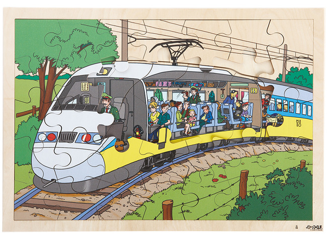 Puzzel - Rolf - 2-lagen - trein - 60 stukjes
