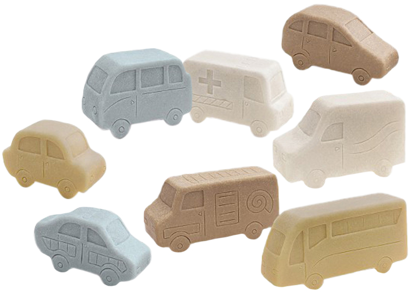 Figuren - Yellow Door Little Lands Vehicles - voertuigen - set van 8
