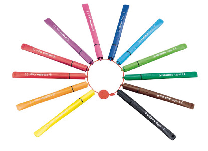 Stiften - kleurstiften - Stabilo Cappi - set van 12 assorti