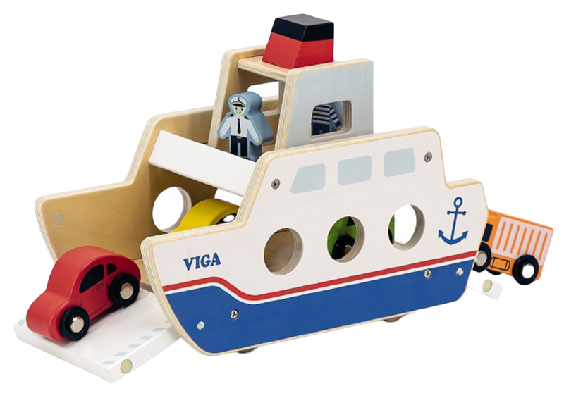 Fantasiehoek - Viga - voertuigen - houten ferry