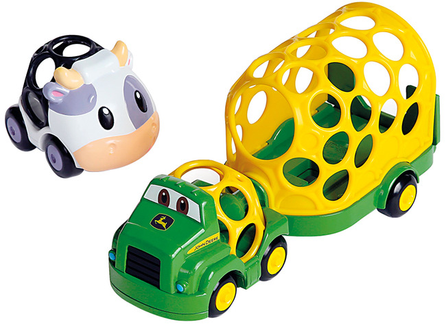Eerste speelgoed - Oball go grippers - truck met koe