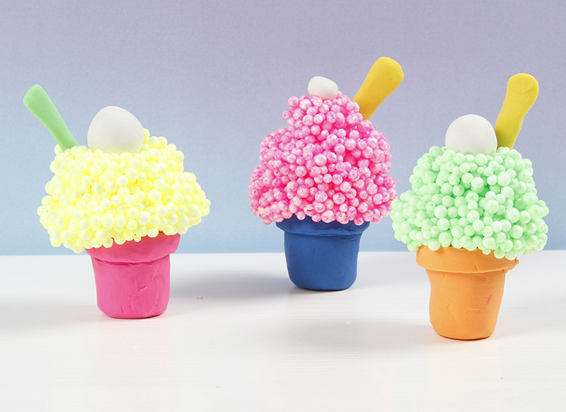 Boetseerklei - Soft Foam - neon kleuren - set van 6 x 10 g