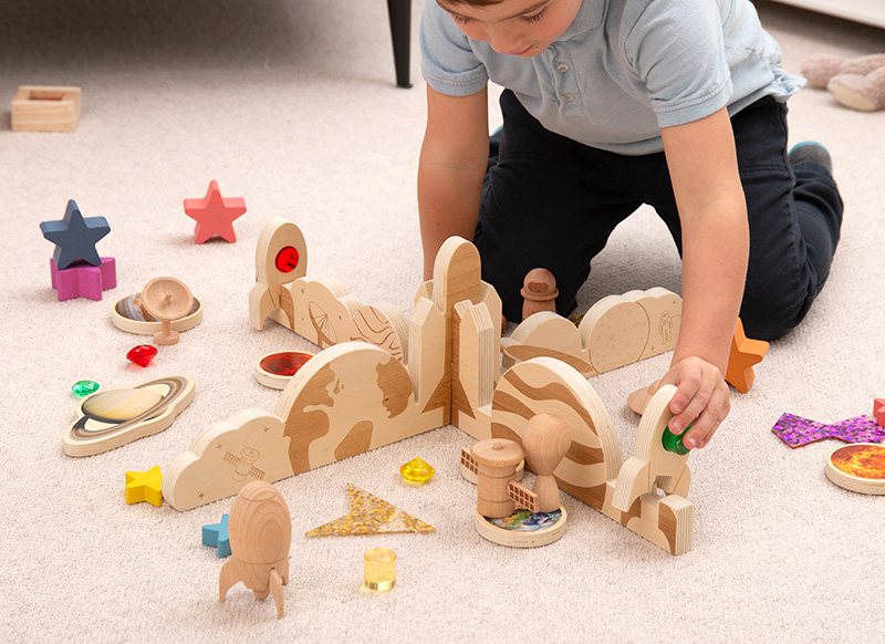 Speelgoed ruimte - verdelers - Tickit - hout - per set