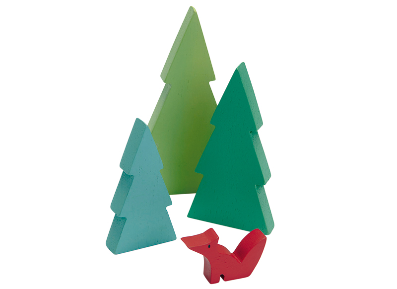 Treinsporen - Tender Leaf Train Trees - bomen - hout - set van 35