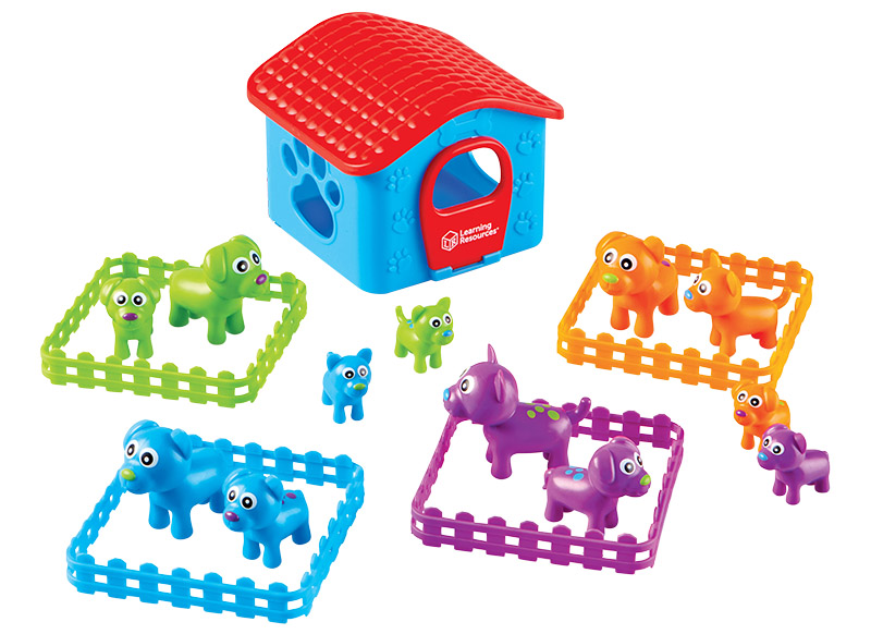 Spel - kleur en vormspel - Learning Resources Sort-'Em-Up Pups - sorteerpups - per spel