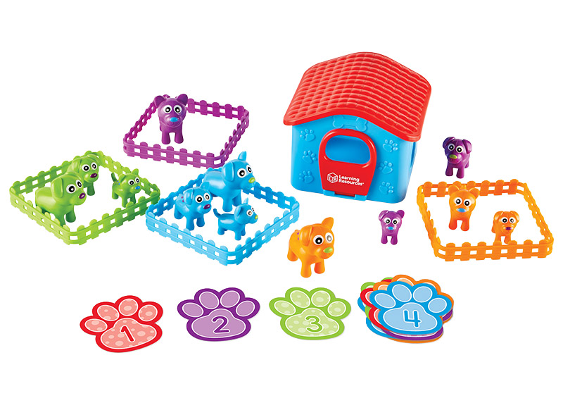 Spel - kleur en vormspel - Learning Resources Sort-'Em-Up Pups - sorteerpups - per spel