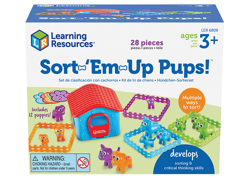 Spel - kleur en vormspel - Learning Resources Sort-'Em-Up Pups - sorteerpups - per spel
