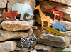 Fantasiehoek - hout - Tender Leaf - safaridieren - 8 stuks