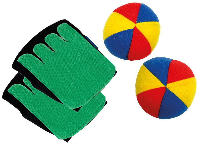 Spel - werpspel - Spordas Super Catch Hand Wrap - velcro handschoen met 2 softballen - per set
