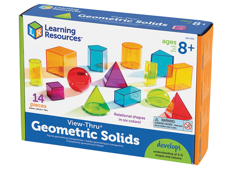 Geometrische lichamen - Learning Resources View-Thru Geometric Solids - geometrische vormen - meetkunde - per set