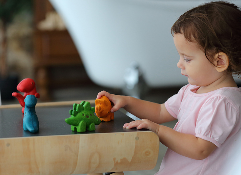 Fantasiehoek - schattige dino's - Plantoys - 4 stuks