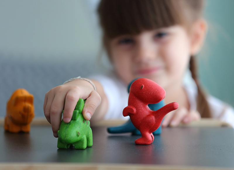 Fantasiehoek - schattige dino's - Plantoys - 4 stuks