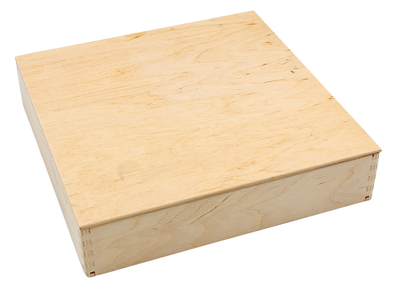 Open-ended - speelbak - met deksel - 25 x 25 x 5 cm - hout - per stuk