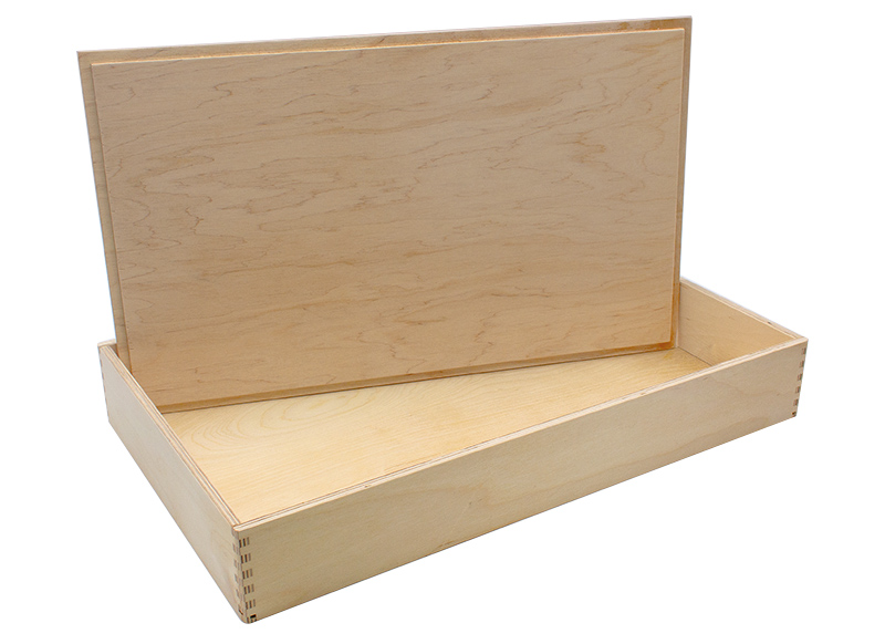 Open-ended - speelbak - met deksel - 50 x 30 x 7 cm - hout - per stuk