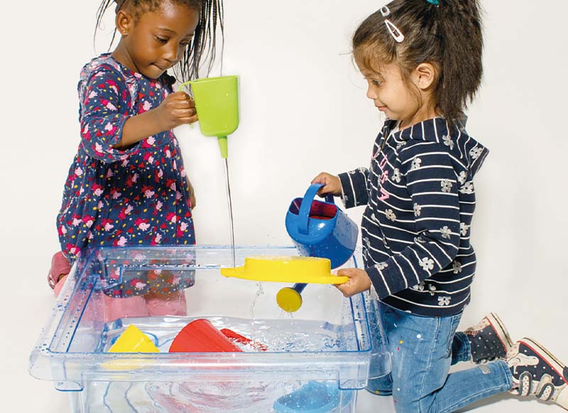 Tafel - zand- en watertafel - EDX Education Fun2 Play Activity Tray - transparante kist multi tafelkuipjes - speeltafel - per stuk