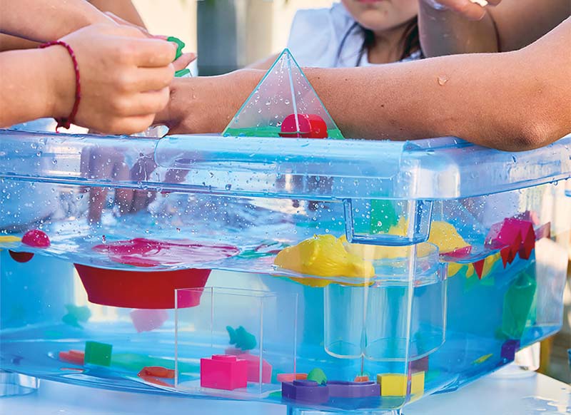 Tafel - zand- en watertafel - EDX Education Fun2 Play Activity Tray - transparante kist multi tafelkuipjes - speeltafel - per stuk