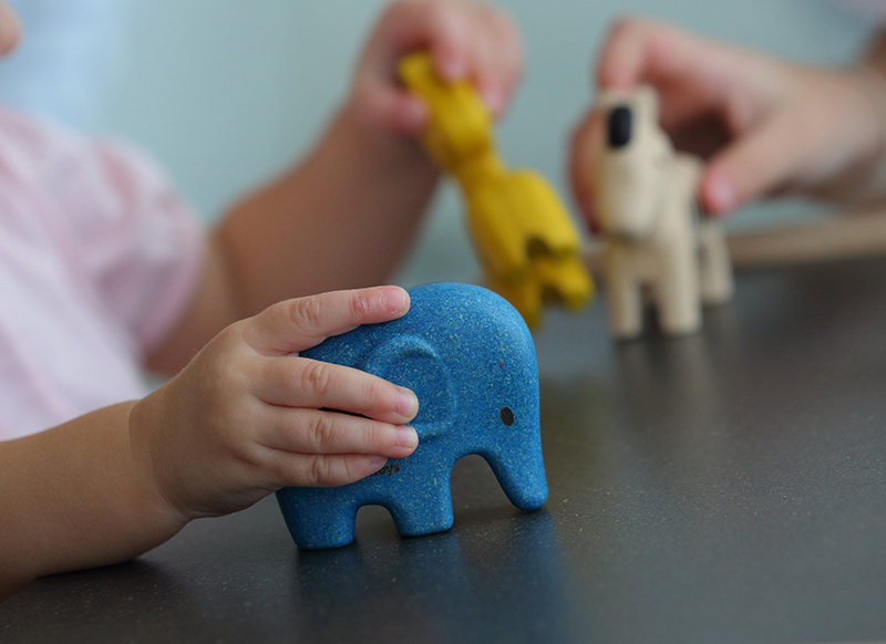 Fantasiehoek - schattige safaridieren - Plantoys - 4 stuks
