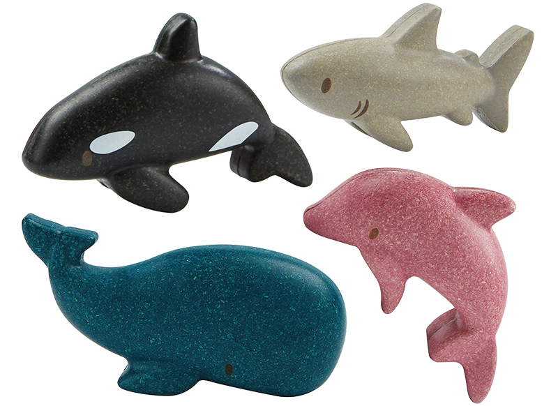 Fantasiehoek - schattige zeedieren - Plantoys - 4 stuks