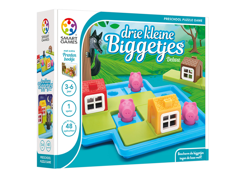Denkspel - SmartGames Fairy Tales Drie Kleine Biggetjes Deluxe - per spel