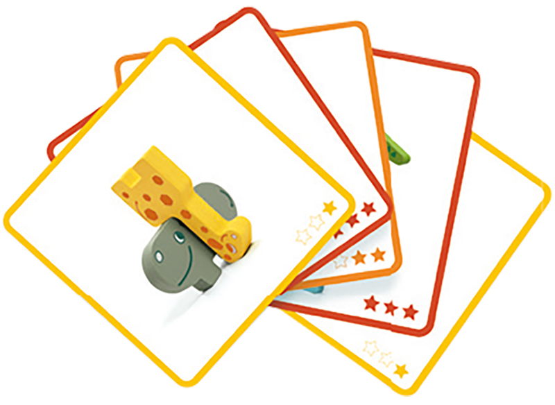 Stapelspel - Djeco - Ze Totamino - safaridieren - stapelen - per spel