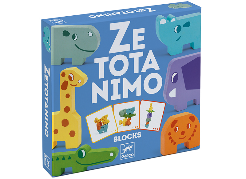 Stapelspel - Djeco - Ze Totamino - safaridieren - stapelen - per spel