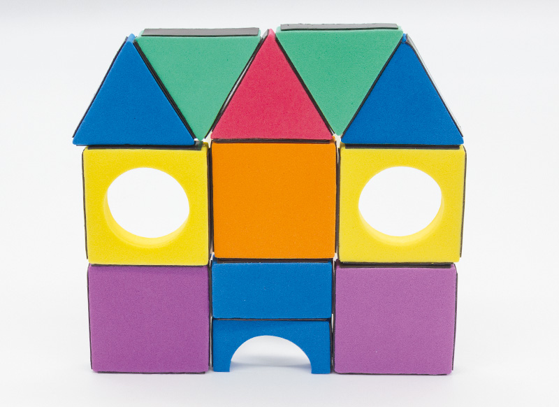Constructie - vormen - magnetisch - foam - set van 135 assorti