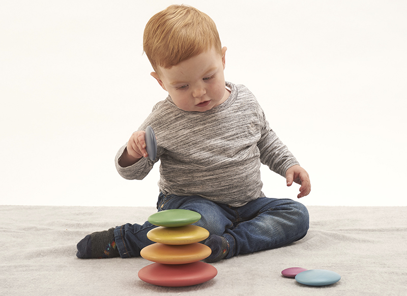 Open-ended - Rainbow Wooden Buttons - hout - gekleurd - set van 7