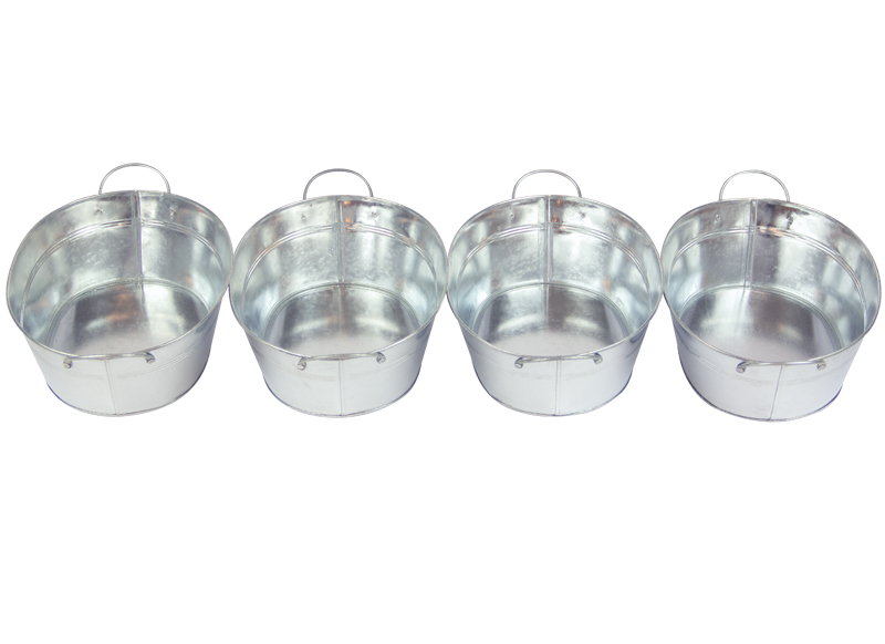 Modderkeuken - accessoires - metalen kommen - set van 4