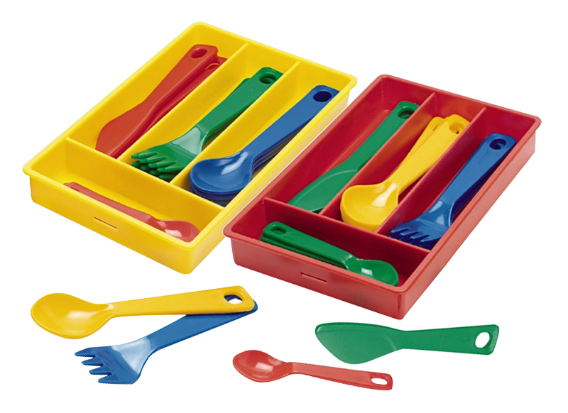Kookset - eetset - Dantoy - bestek - plastic - set van 32 assorti