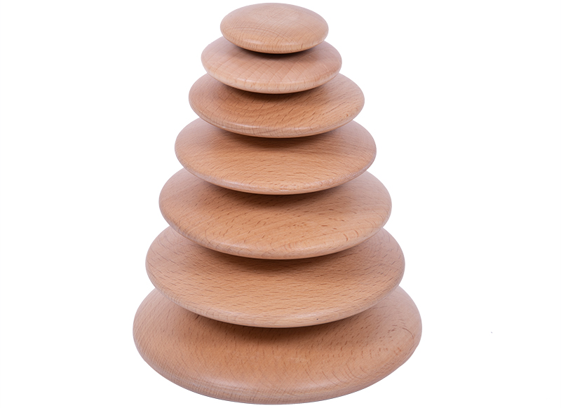 Loose parts - tickit - stenen natuur - set van 7