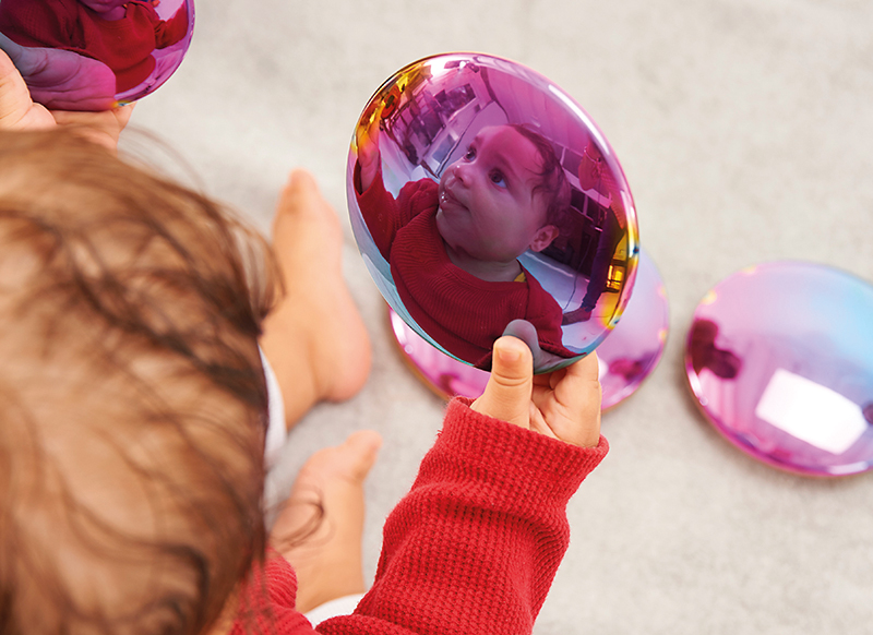 Open-ended - tickit Sensory Reflective Colour Burst Buttons - metalen stenen gekleurd - set van 7