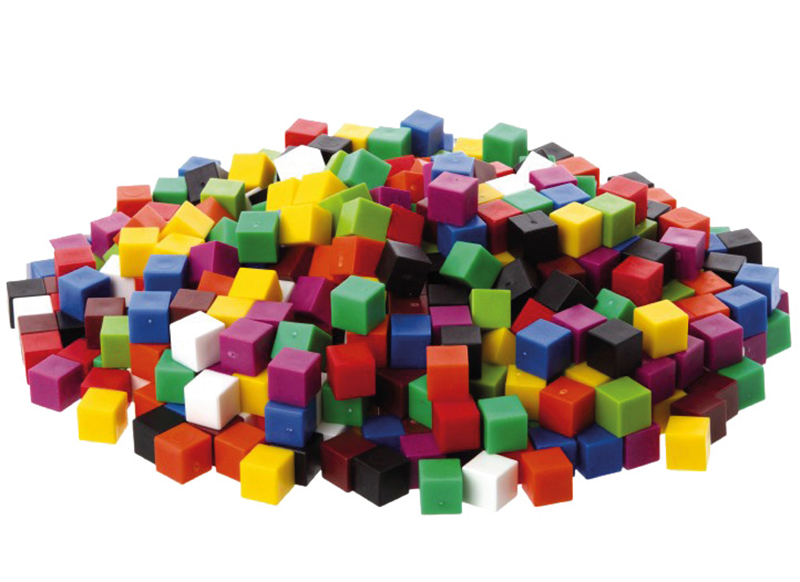 Rekenblokken - EDX Education - kubussen - 10 x 10 kleuren - rekenen - set van 100 assorti