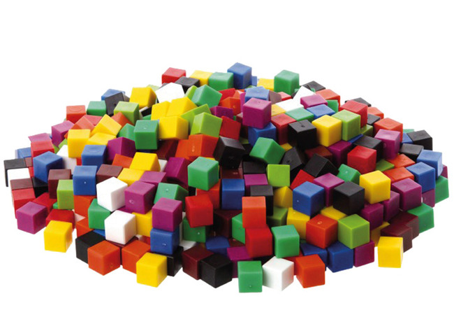 Rekenen - EDX Education - kubussen - 10 x 10 kleuren - set van 100 assorti
