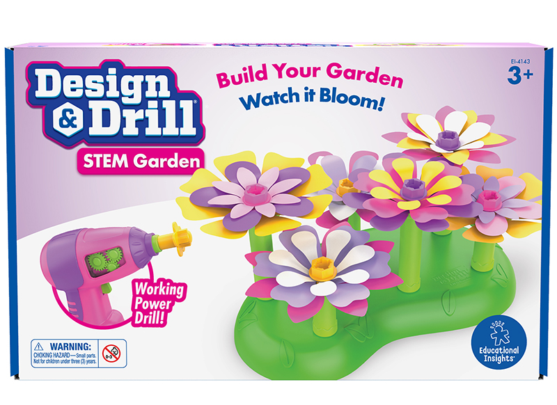Fijne motoriek - Educational Insights Design & Drill Stem Garden - bloemen - schroeven - per set