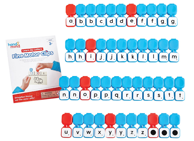 Spel - taalspel - hand2mind Learn My Letters Fine Motor Clips  - set van 45
