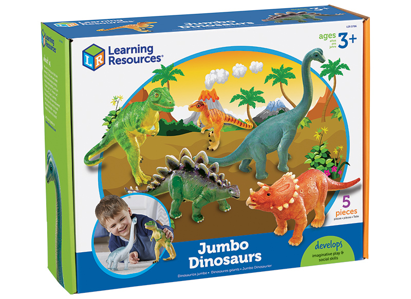 Speelgoed - figuren - Learning Resources Jumbo Dinosaurs - dinosaurussen - set van 5 assorti