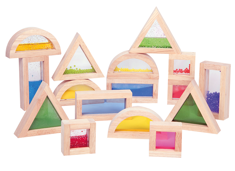 Lichtbord - Commotion Education - sensorische geoblokken - 16 stuks