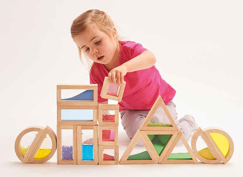 Lichtbord - Commotion Education - sensorische geoblokken - 16 stuks