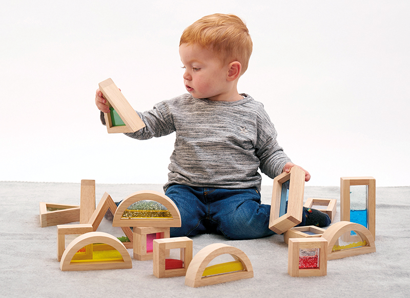 Lichtbord - Commotion Education - sensorische geoblokken - 16 stuks