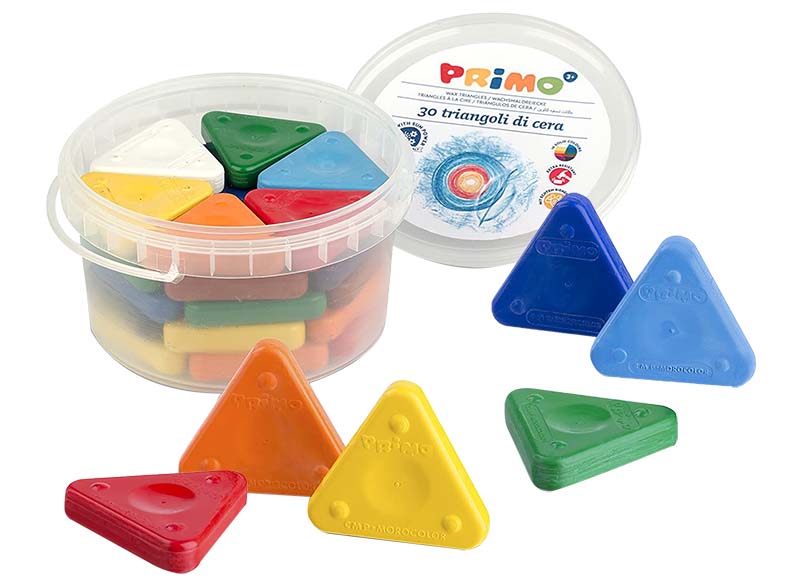 Waskrijt - Primo Triangles - driekantig - set van 30 assorti
