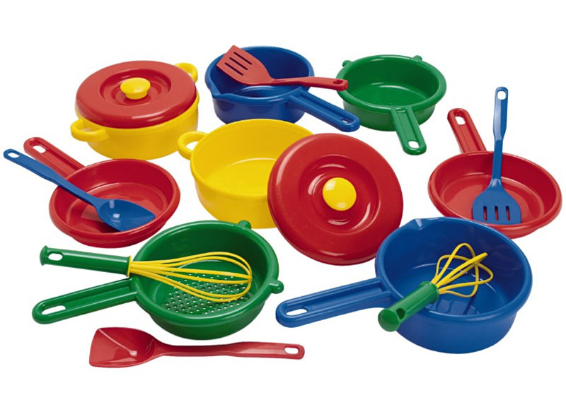 Kookset - eetset - Dantoy - plastic - set van 14 assorti